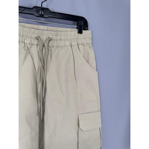 YoungLA Cargo Pants Mens Small Tan Utility Pocket Jogger Relaxed Fit Athletic - Picture 4 of 13